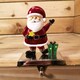 image 1 of 17 cm Santa And Festive Christmas Present Stocking Hanger In Colour