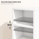 image 6 of HOMCOM 204 CD Media Display Shelf Unit Set of 2 Blu-Ray Tower Rack w  Adjustable Shelves Bookcase Storage Organiser, High Gloss White