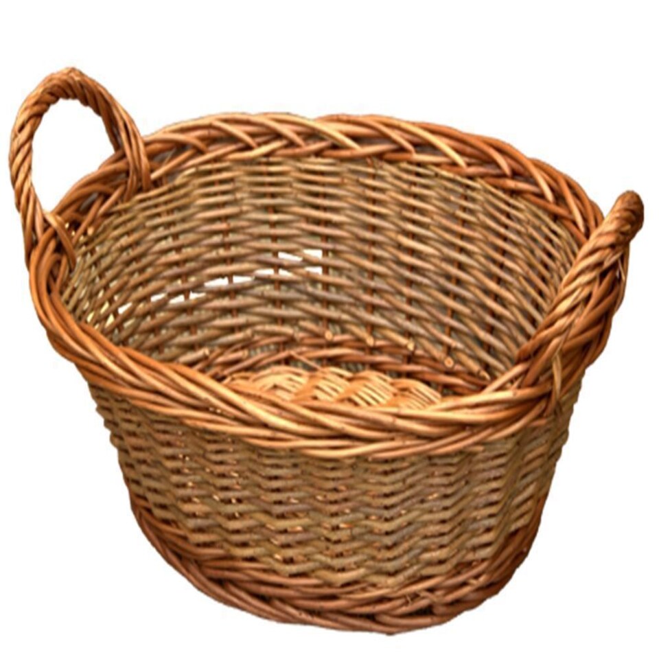 image 1 of Eton Oval Wicker Tray | Brown | Brown | One Size