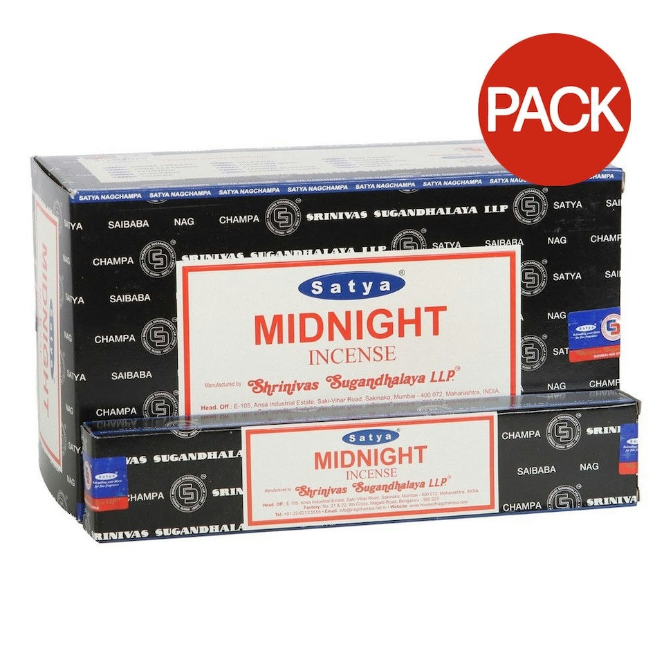 Satya Midnight Incense Sticks (Pack Of 120) - Black - One Size