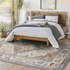 image 9 of LIVABLISS Ankara-Vintage Traditional Boho Square Rug 200 x 200 cm | Grey Taupe Blue
