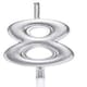 image 1 of Silver 8 Number Candle Party Cake Decoration Silver