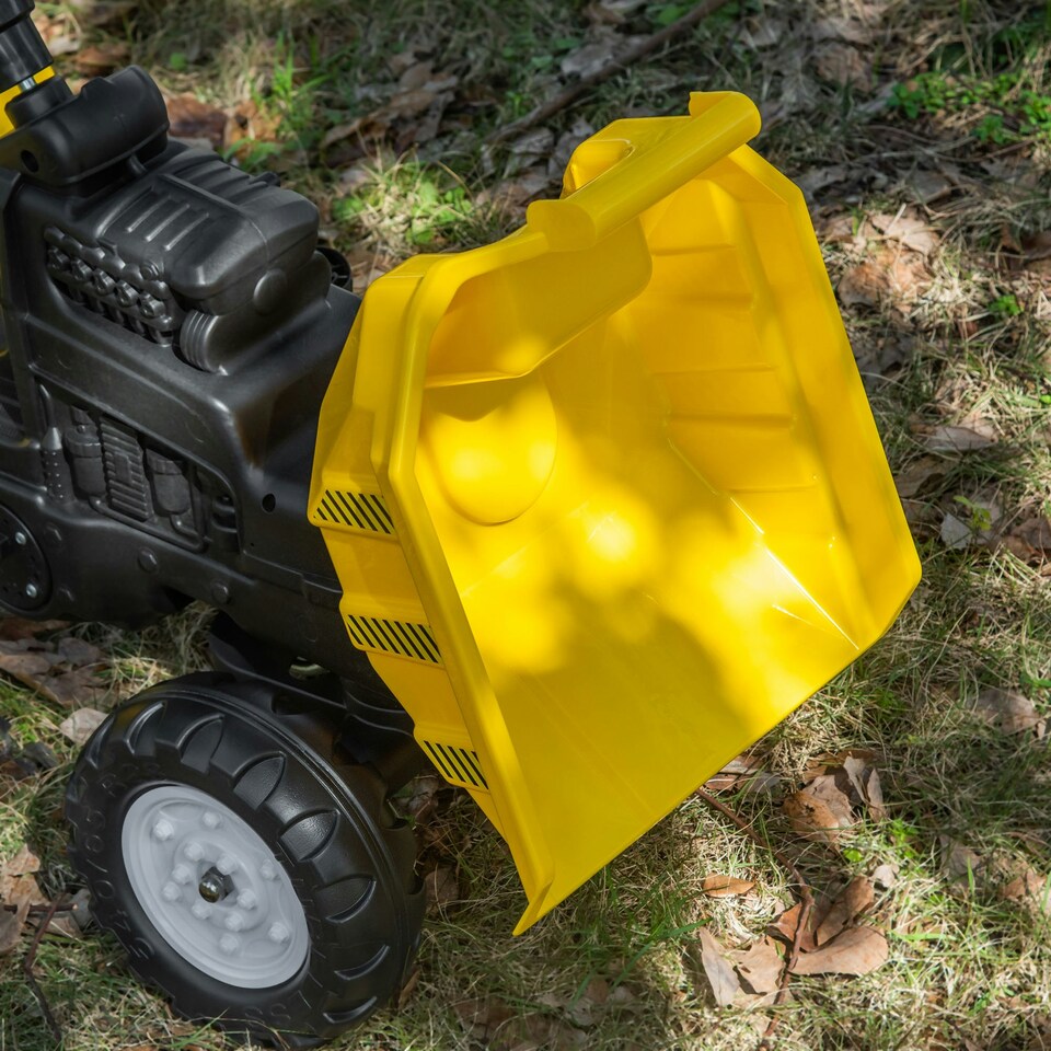 image 1 of HOMCOM Ride on Tractor No Power for Kids with Manual Control Bucket