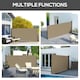 image 6 of Outsunny Side Awning Retractable, Privacy Screen, 400x160cm, Khaki | Cream | 1