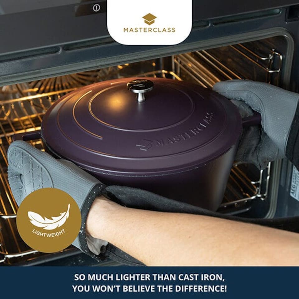 image 1 of MasterClass Cast Aluminium 2.5L Casserole Dish Purple