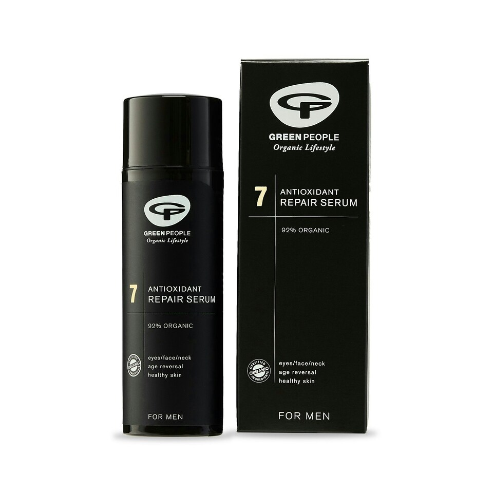image 1 of Green People For Men No. 7 Antioxidant Repair Serum - Facial Serum - Paraben & Ethanol Free - Vegan, Organic & Cruelty Free, 50ml