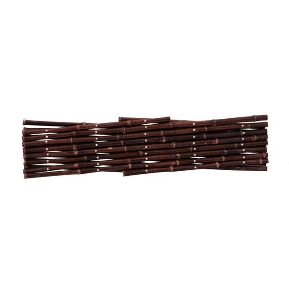 image 1 of Primrose Black Bamboo Expandable Trellis Privacy Screening Fencing W90cm x H180cm