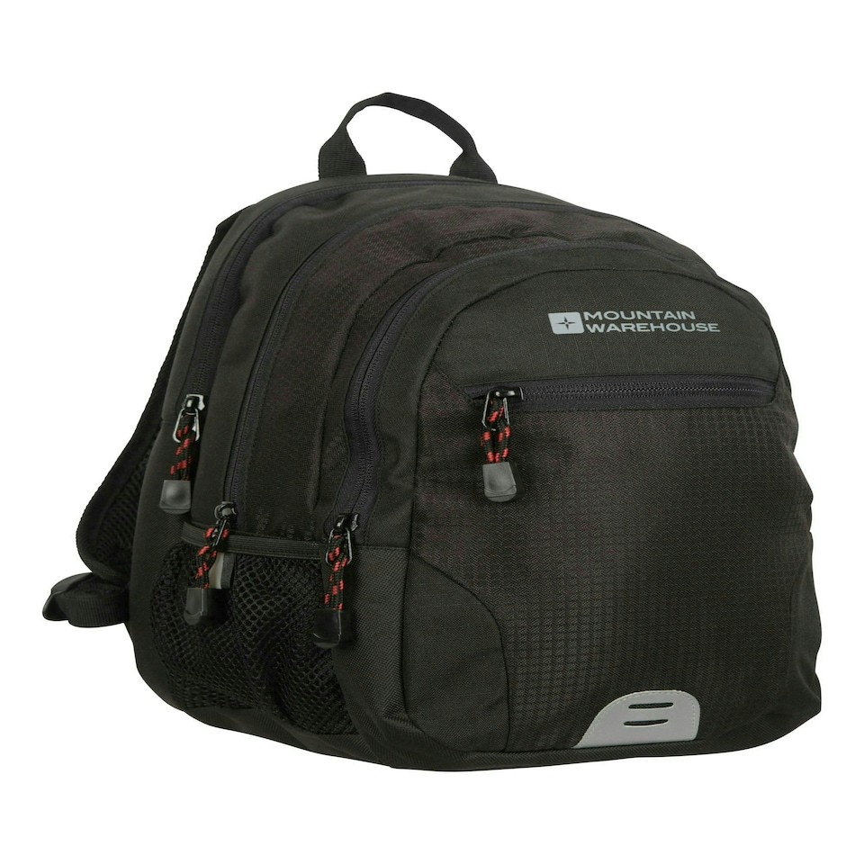 image 1 of Mountain Warehouse Quest Backpack Reflective Compact Hiking Rucksack Bag - 12L Grey | Charcoal