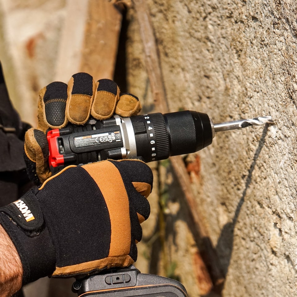 image 1 of WORX 20V Nitro Brushless Compact Combi/Impact Drill Kit 1x 2.0Ah Battery and Charger WX355.1