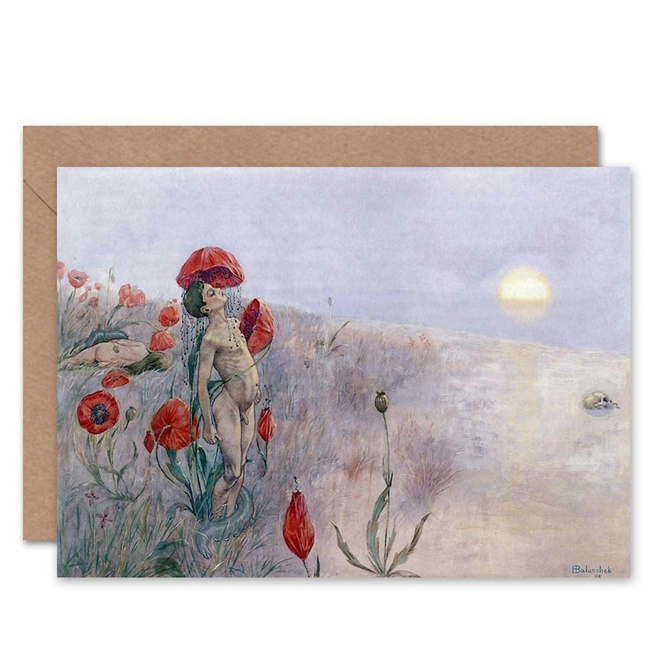 image 1 of Flowers Hans Baluschek Der Tod Birthday Card