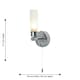 image 6 of First Choice Lighting Set of 2 Polished Chrome IP44 Bathroom Wall Light With Pull Cord Switch Chrome | White