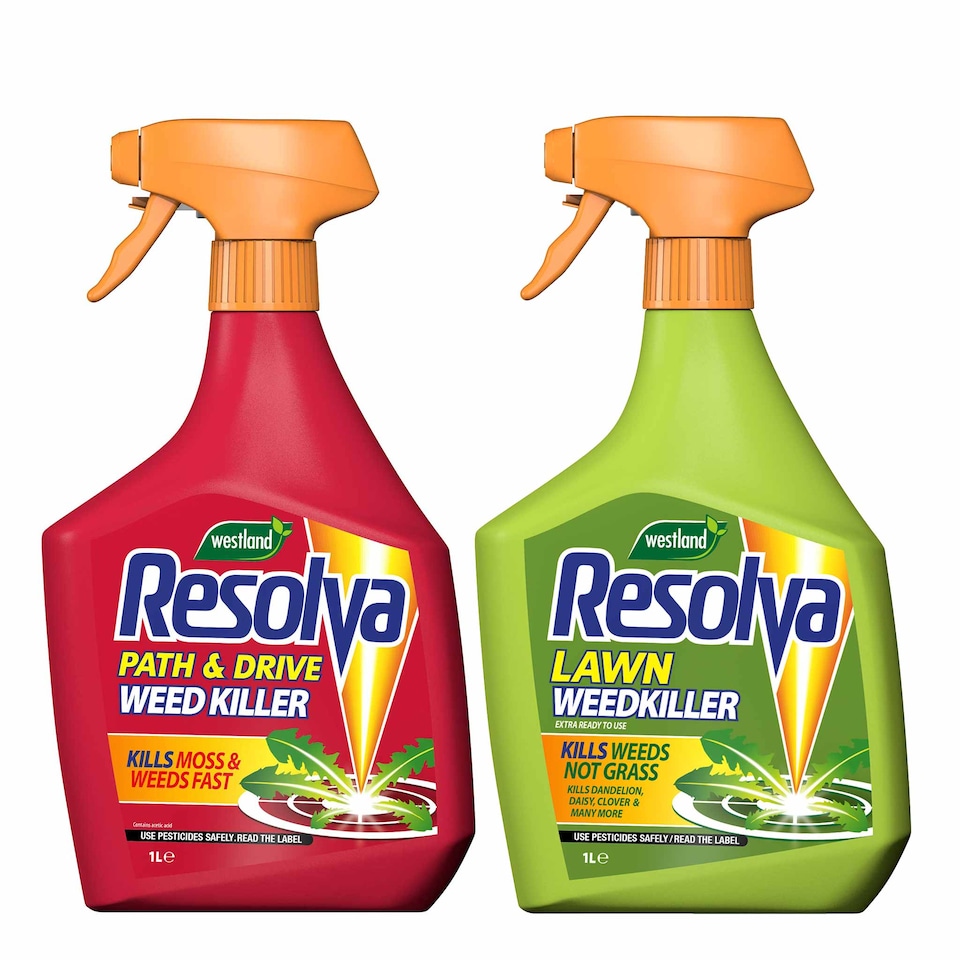Marshalls Garden Resolva Path & Drive Weedkiller 1L and Resolva Lawn Weedkiller 1L