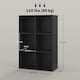 image 3 of HOMCOM Cubic Cabinet Bookcase Storage Shelves for Home Office, Black