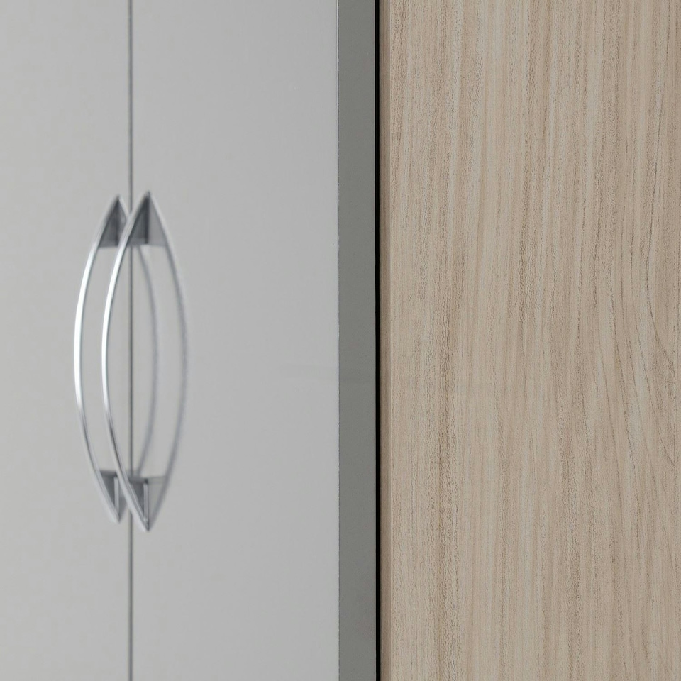 image 1 of Nevada 2 Door 1 Drawer Wardrobe - L52 x W78 x H182.5 cm - Sonoma Oak Effect | Brown | Sonoma Oak