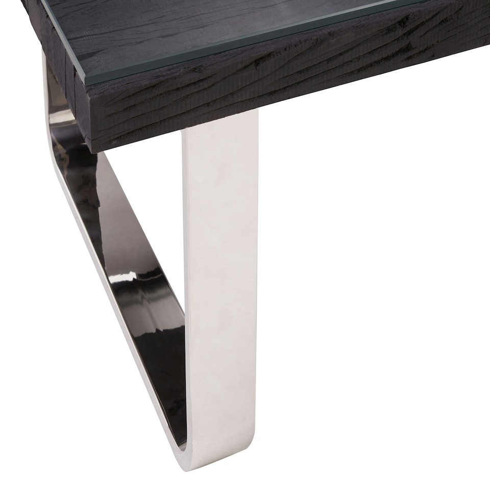 image 1 of Interiors by Premier Black U Shaped Base Coffee Table Black