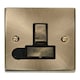 image 1 of SE HOME Antique Brass 13A Fused Ingot Connection Unit Switched With Flex | Brown | Antique Brass