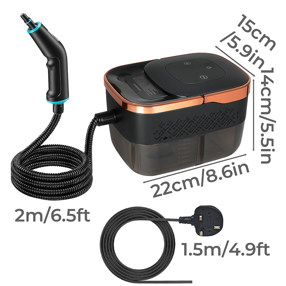 image 1 of Spector Steam Cleaner Portable Multipurpose Steamer with Tools 6 Level 1600ml