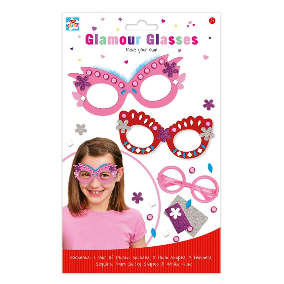 Kids Create Customisable Party Glasses - Multicoloured - One Size