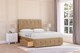 image 1 of Sloomy Cambridge Latte Dumfries Divan Bed With Mattress No Drawers With 54" Floor Standing Headboard & 12" Matching Footboard 4'6 Double | Brown | Latte | Double | 1