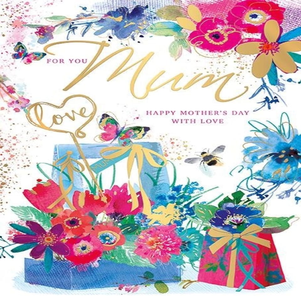 image 1 of Words 'n' Wishes Mother's Day Card for a Lovely Mum on Mother's Day, 23.5 x 16.5 cm,