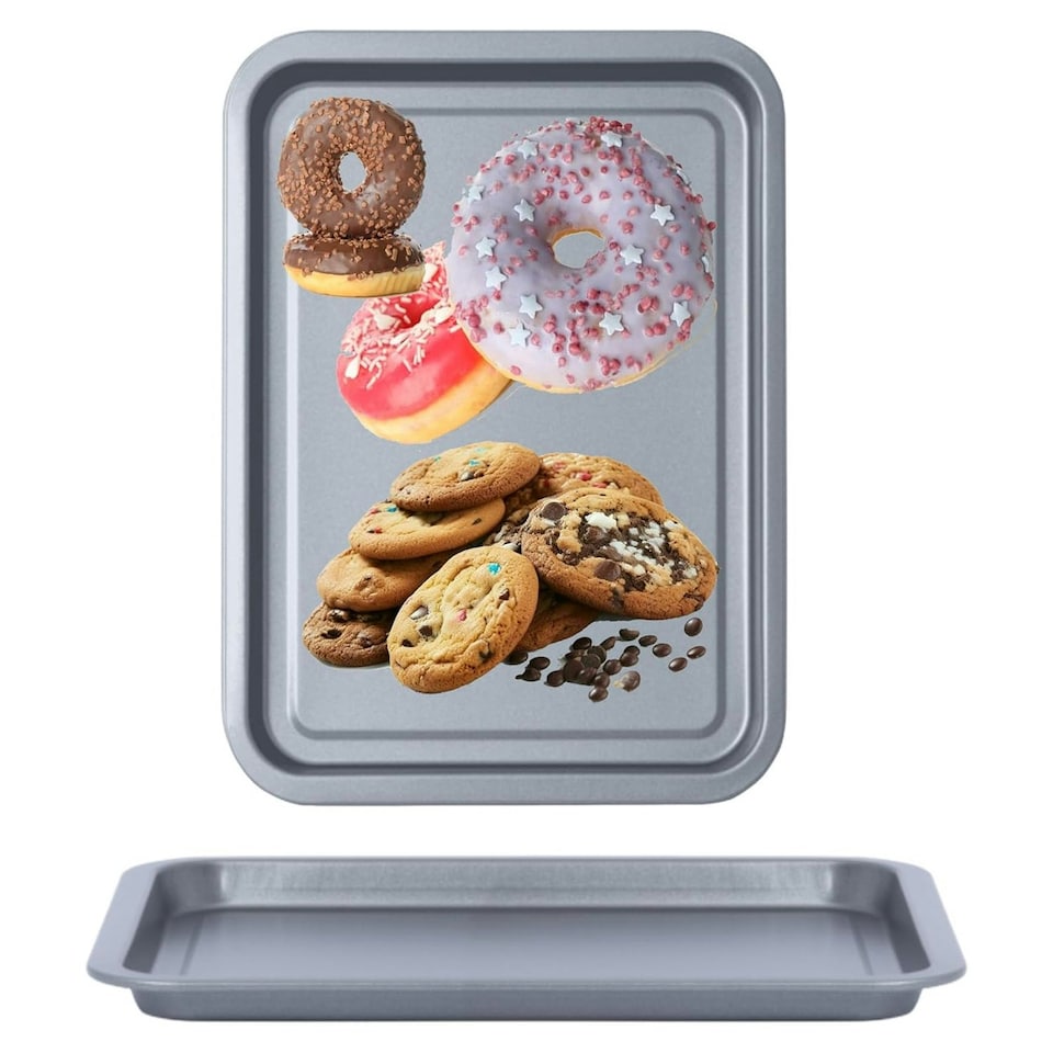 image 1 of 2 x Large 31cm Rectangular Non-Stick Oven Baking Trays