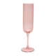 image 1 of Set of 2 Hestia Bright Pink Scalloped Glass Champagne Flutes