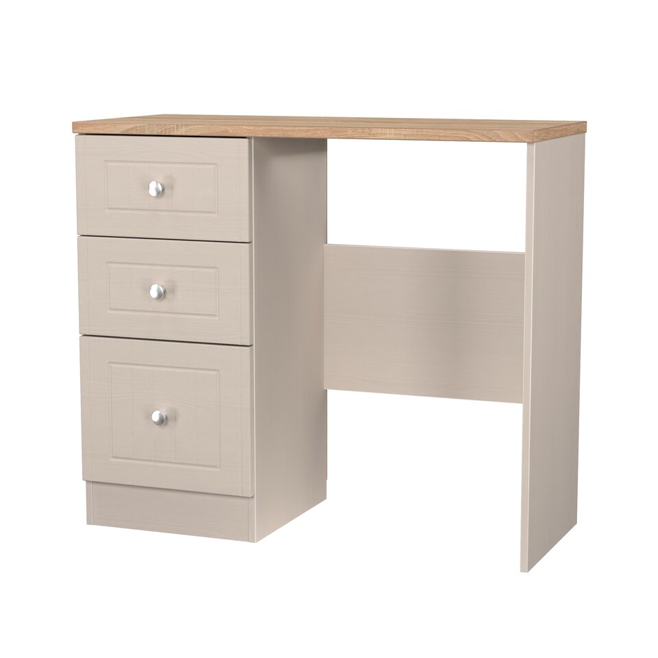 image 1 of Cambridge 3 Drawer Vanity in Kashmir Ash & Bardolino Oak (Ready Assembled) | Cream | Kashmir Ash & Bardolino Oak