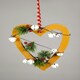 image 2 of 23cm Light Brown Heart Hanging Decorations Gold