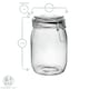 image 3 of Argon Tableware Glass Storage Jars with Labels - 1 Litre - Orange Seal - Pack of 3