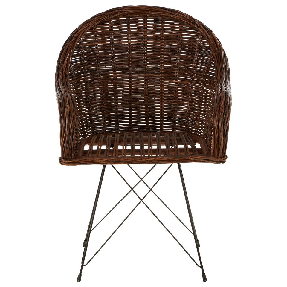 image 1 of Interiors by Premier Natural Croco Rattan Chair, Easy to Clean Outdoor Chair, Arm & Backrest Rattan Armchair, Eco-friendly Chair