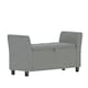 image 1 of Vida Designs Seville Storage Ottoman Bedroom Hallway Chest Bench, Light Grey Velvet Grey | Light Grey Velvet