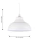 image 6 of Domed - Cream Easy Fit Metal Pendant Shade | White | Large | 1