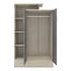 image 7 of Nevada Petite Open Shelf Wardrobe - L52 x W90 x H145 cm - White Gloss | White
