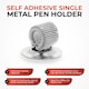 image 2 of 50 x Self Adhesive Single Metal Pen Holders - Pencil Stationery Clip