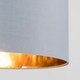 image 1 of ValueLights Reni Warm Grey And Gold Ceiling Pendant Shade
