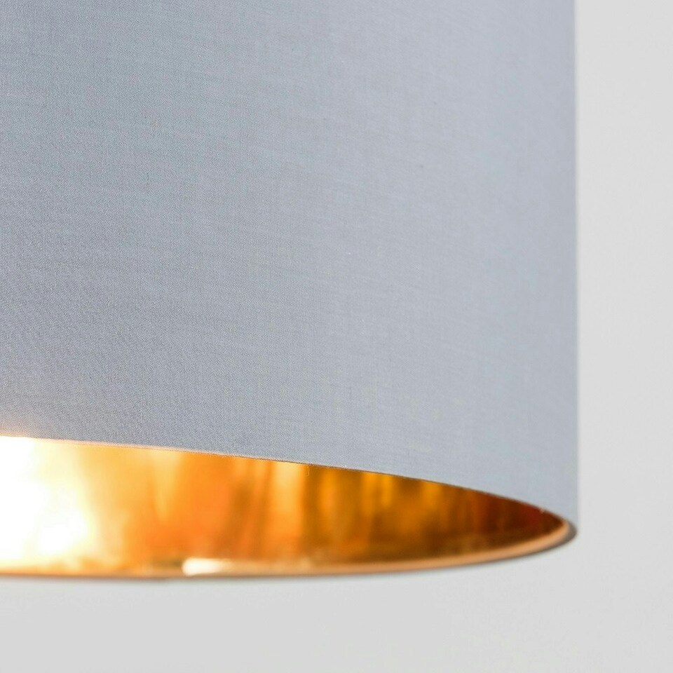 image 1 of ValueLights Reni Warm Grey And Gold Ceiling Pendant Shade