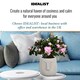 image 8 of Textured Concrete Effect Beige Oval Face Planter Indoor L30.5 D29.5 H29.5 cm, 13.9 ltrs Cap.