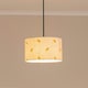 image 2 of ValueLights Brae Natural White Fabric Lemon Embroidered Small Drum Lamp Shade