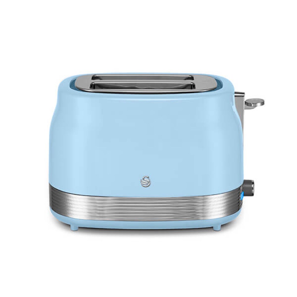 image 1 of Swan Retro Revive Blue Traditional Kettle & 2 Slot Toaster Set