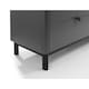 image 4 of Premium Nova 6 Drawer Wide Chest - Storm Grey & Black