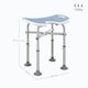 image 3 of HOMCOM Aluminium Shower Stool for Elderly Disabled Non-Slip Bath Stool Blue