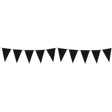 Black Plastic Pennant Bunting 10m
