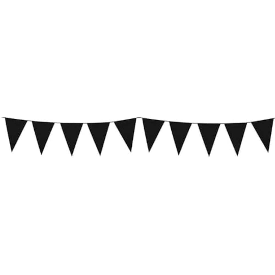 Black Plastic Pennant Bunting 10m