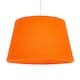 image 2 of Traditional 30cm Vivid Orange Linen Fabric Drum Table/Pendant Shade 60w Maximum | Orange | Orange | 1