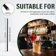 image 8 of ECONX Black Paper Straws 8 Inch Paper Drinking Straws for Parties Hot & Cold Drinks Sip Stirrers Pack 250