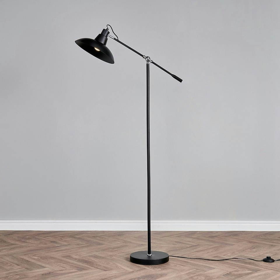 image 1 of ValueLights Civic Matte Black Floor Lamp