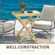 image 4 of Outsunny Wooden Garden Table, Outdoor Side Table 68cmx44cmx75cm, Natural