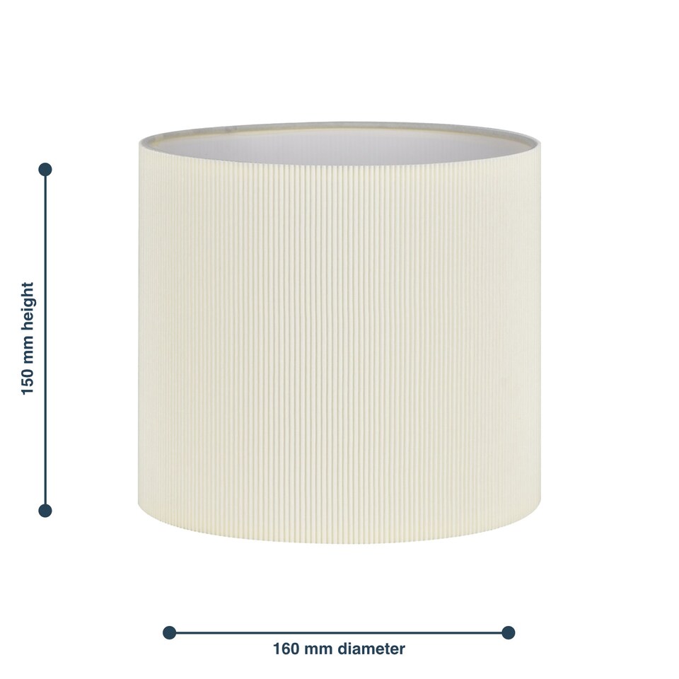 image 1 of White Pleated 15cm Table Lamp Shade | White | Small | 1