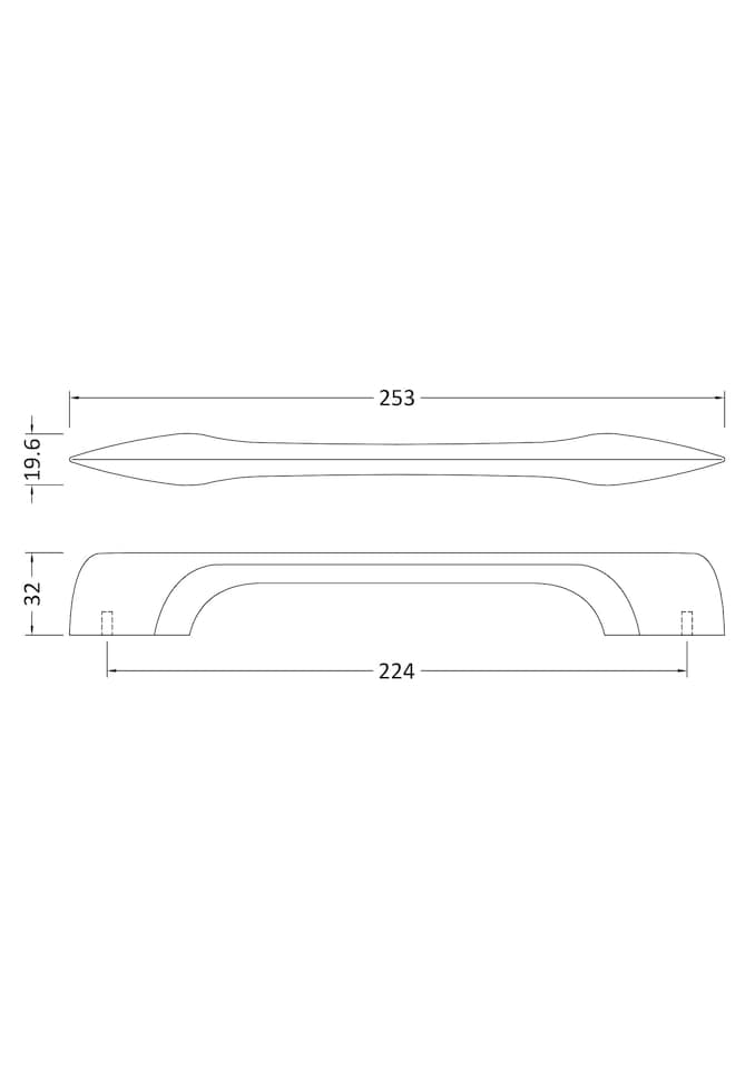 image 1 of Balterley Furniture Handle D Shape Handle | Silver | Chrome | 1