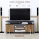 image 4 of HOMCOM TV Cabinet Stand Entertainment Center Media Console Storage Black, Walnut